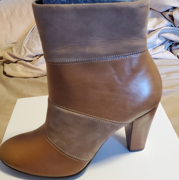 ecco two toned brown booties Size 37 - Picture 2 of 6